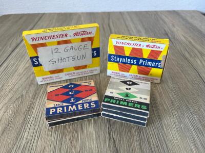Vintage Winchester Western Staynless No. 209 12 Gauge & CCI Pistol Primers Partial Lot