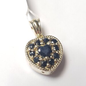 $300 Silver Ruby And Sapphire 2In1 Pendant