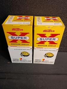 Vintage 28 Gauge Shotgun Shells, Western Super-X & Federal, 2 3/4", 3/4 oz, #7 1/2 & #9, 25rd Boxes