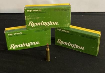 Remington 17 Remington 25gr Power-Lokt Hollow Point High Velocity Rifle Ammo, 3 Boxes (60 Rounds)