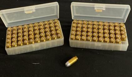 Winchester .45 ACP 185gr Silvertip JHP, 100 Rounds, Brass Case, Aftermarket Box