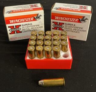 Winchester Super-X .44 Rem Mag 210gr Silvertip HP, 2 Boxes of 20 Rounds Each