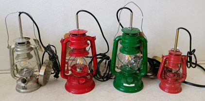 Converted Metal Lantern LED Pendant Lights &ndash; Vintage Style, Multiple Colors, 800 Lumens, 15W 120V