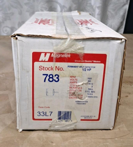 Magnetek 783 HF2J7058N Split Capacitor Motor 1/2 HP 1/2" X 6" Shaft Size