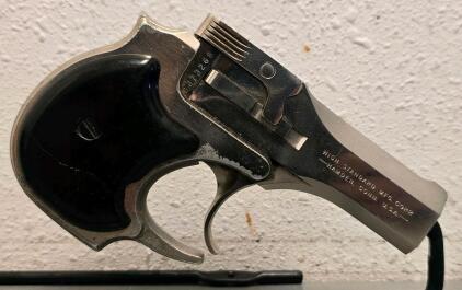 High Standard DM-101 Derringer .22 Magnum, Nickel Finish, Serial 2373268, USA Made