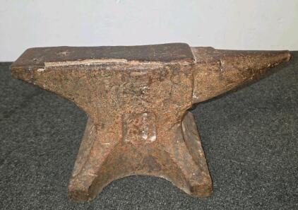 Fisher London Pattern Anvil, 1884, Cast Iron With Steel Face, Antique Blacksmith Tool