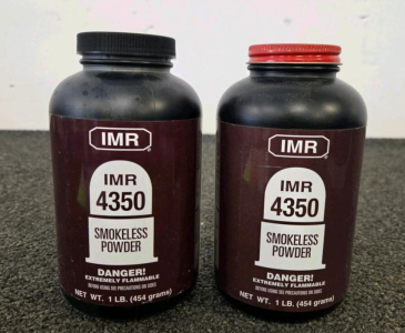 IMR 4350 Smokeless Powder, 1 lb, Suitable For Medium-To-Large Capacity Rifle Cartridges (One Sealed & One Partial)