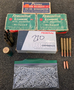 30-30 & 30-06 Springfield Ammo, Remington, Peters, Federal, Loose Bullets, Brass, 12Ga Shell, Shot