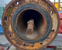 Dry Barrel Cast Iron Fire Hydrant, 6" Flanged Inlet, 2.5" Outlets, Heavy Rust, Red Paint - 3