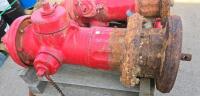 Dry Barrel Cast Iron Fire Hydrant, 6" Flanged Inlet, 2.5" Outlets, Heavy Rust, Red Paint - 4