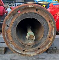 Dry Barrel Cast Iron Fire Hydrant, 6" Flanged Inlet, 2.5" Outlets, Heavy Rust, Red Paint - 2