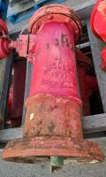 Dry Barrel Cast Iron Fire Hydrant, 6" Flanged Inlet, 2.5" Outlets, Heavy Rust, Red Paint - 4