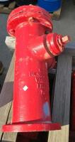 Dry Barrel Cast Iron Fire Hydrant, 6" Flanged Inlet, 2.5" Outlets, Heavy Rust, Red Paint
