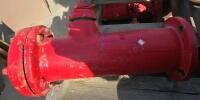 Dry Barrel Cast Iron Fire Hydrant, 6" Flanged Inlet, 2.5" Outlets, Heavy Rust, Red Paint - 2