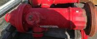 Dry Barrel Cast Iron Fire Hydrant, 6" Flanged Inlet, 2.5" Outlets, Heavy Rust, Red Paint - 2