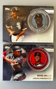 2020 Topps Series 2 Eloy Jimenez & Ketel Marte Commemorative Medallion Baseball Cards