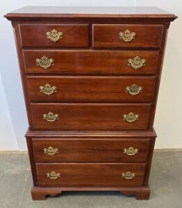 Knob Creek 7-Drawer Highboy Dresser, Model 31-5414, Solid Cherry, 56" Tall, Made In USA, 1993