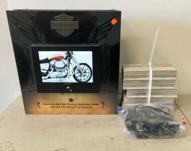 Harley-Davidson Interactive Video Kiosk, 10" LCD Display, Metal Cabinet, Includes Power Supplies