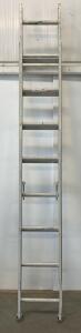 Aluminum 16 Ft Extension Ladder, 2-Section, 16 Rungs, 250 lb Capacity, Non-Slip Feet