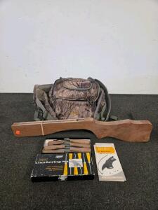 Gunline Tools Checkering Set, Walnut Rifle Stock Blank, Cabela's Camo Pack, Instructions Included