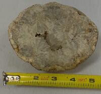 Large 4.5" Quartz Geode Pair &ndash; Clear Radiating Crystals - 4