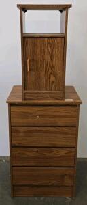 Sauder 4-Drawer Dresser and Matching Nightstand Set, Model 0103, Oak Finish