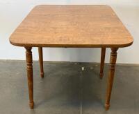 Solid Wood Rectangular Dining Table Set, 4 Spindle-Back Chairs, Carved Backrests - 5