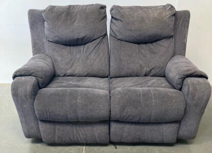 Power Reclining Loveseat Sofa, Dark Gray, 2-Seater, Electric, Side Controls, Est. 62"W x 38"D x 42"H