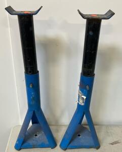 Pair Pin Lock Jack Stands, Heavy-Duty Steel, 6 Ton Capacity, U-Shaped Saddle, Adjustable Height