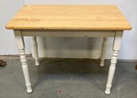 Traditional Farmhouse 4-Piece Set, Rectangular Wood Table with 3 Spindle-Back Chairs - 3