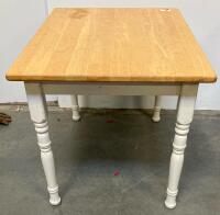 Traditional Farmhouse 4-Piece Set, Rectangular Wood Table with 3 Spindle-Back Chairs - 4