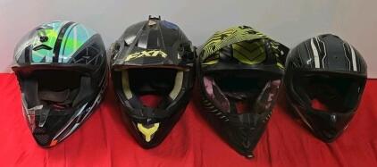 FXR Carbon Fiber Motocross Helmet, NXP XL Motocross Helmet, 2 Large Motocross Helmets &ndash; Multi-Color