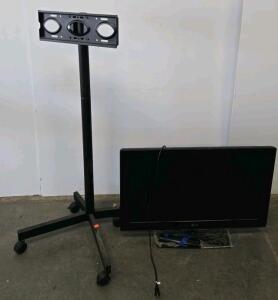 LG 32" LCD TV Full HD 1080p With HDMI, Composite & VGA Inputs And Rolling Metal Stand