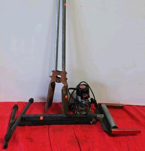 Sears Craftsman 1-1/2 HP Router 315.17380, Manual Post Puller & Pipe Roller Tool Set
