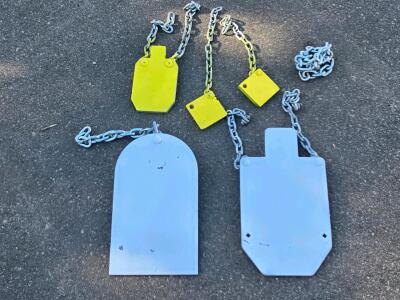 AR500 Steel Shooting Targets Set, Silhouette & Square, 3/8" Thick, Chains Included, 5 Pieces