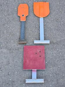 AR500 Steel Shooting Targets &ndash; 3/8" Thick, Various Shapes, Ground Mount