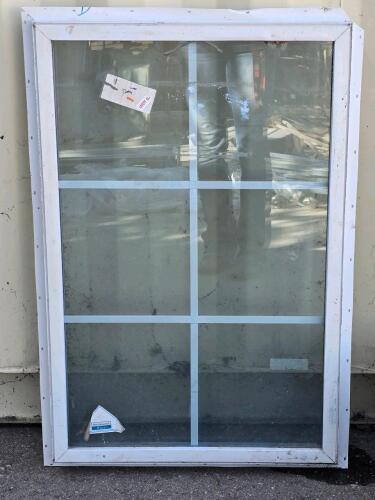 Pinnacle Plus Double-Pane Fixed Vinyl Window, 36"x54", 4-lite Grid, White Frame