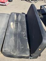 Golf Cart Rear Bench Seat Assembly, Folding Feature, Dark Gray Vinyl, Compatible with Standard Models - 2