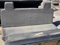 Golf Cart Rear Bench Seat Assembly, Folding Feature, Dark Gray Vinyl, Compatible with Standard Models - 3