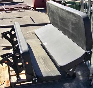 Black Vinyl Bench Seat for Utility Vehicles or Golf Carts, Approx. 41" W x 17" D x 3" H