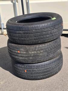 Set of 3 All-Season Passenger Car Tires, Moderate Tread, Fits 16&ndash;17 Inch Rims