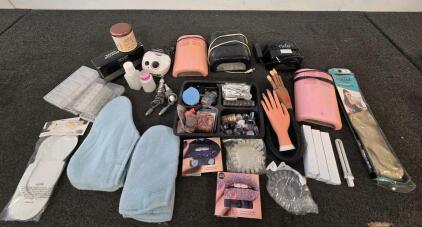 Complete Nail Salon Starter Lot, 4 UV/LED Lamps(Tested all), Ciat&eacute; Kits, Drill(Tested), Training Hands, Supplies