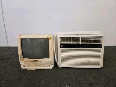 Kenmore Window Air Conditioner, Approx. 5,000-8,000 BTU, Digital Controls, 115V (Tested) & Panasonic TV (Tested)