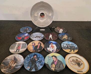 Elvis Presley, Wildlife Collector Plates Set, Limited Edition Porcelain, 8-Inch Decorative Art, & Heater (Tested)