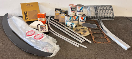 Vintage Chevy/DeSoto Trim 1949-57, BMW Spoiler, Honda Accord Parts, Rockwell Coasters, ATF Cans