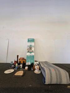Mixed Lot: Closet Kit, Indoor/ Outdoor Rug (8&times;10), Toaster (Tested), Avon Bottles, Household Items, & More
