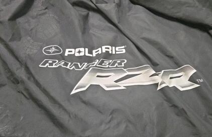 Polaris Ranger RZR UTV Full Vehicle Cover, Black, Heavy-Duty Polyester, Ratchet Straps