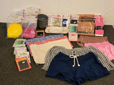 Large Mixed Lot &ndash; New Clothing, Girls&rsquo; Tights, Kitchen Bowls & Trays, Easter Decor & Accessories