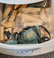 Bulk Craft Lot: 60+ Wood Rubber Stamps, 8 Fiskars Pattern Scissors, Embossing Tool & More - 7