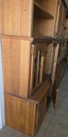 Classic Large Modular Oak Wall Unit, Cathedral Panel Doors, Glass Display, (conex 5) - 9
